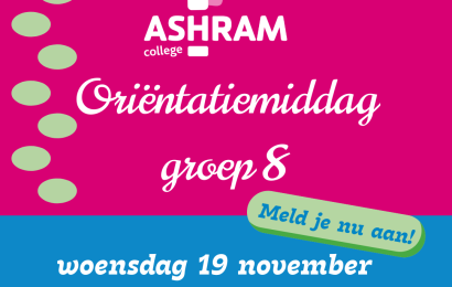 Zit jij in groep 8? Kom ontdekken hoe het is op het Ashram College!