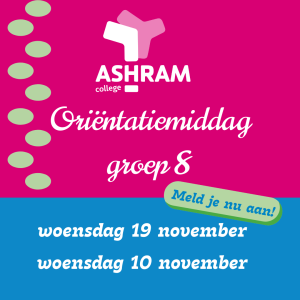 Zit jij in groep 8? Kom ontdekken hoe het is op het Ashram College!