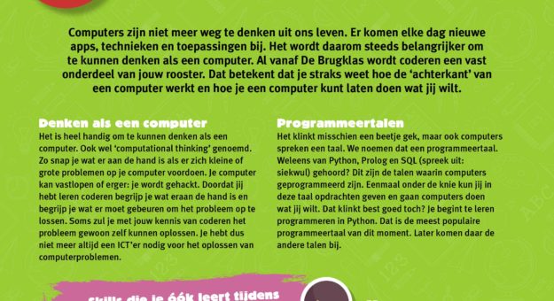 Nieuw! Coderen vanaf de brugklas Nieuw! Coderen vanaf de brugklas